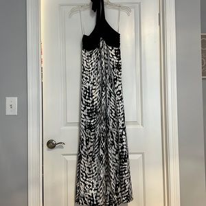 V-neck Halter Floor Length Dress